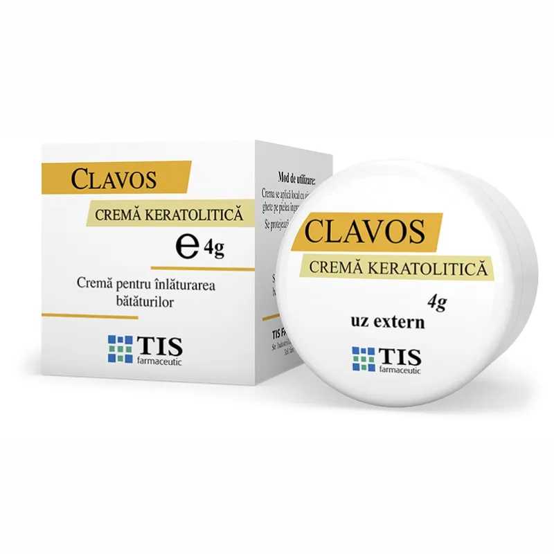 Crema keratolitica pentru indepartarea bataturilor Clavos, 4 g, Tis Farmaceutic