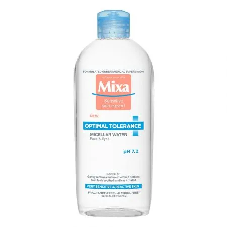 Apa micelara pentru ten sensibil si reactiv Optimal Tolerance, 400 ml, Mixa