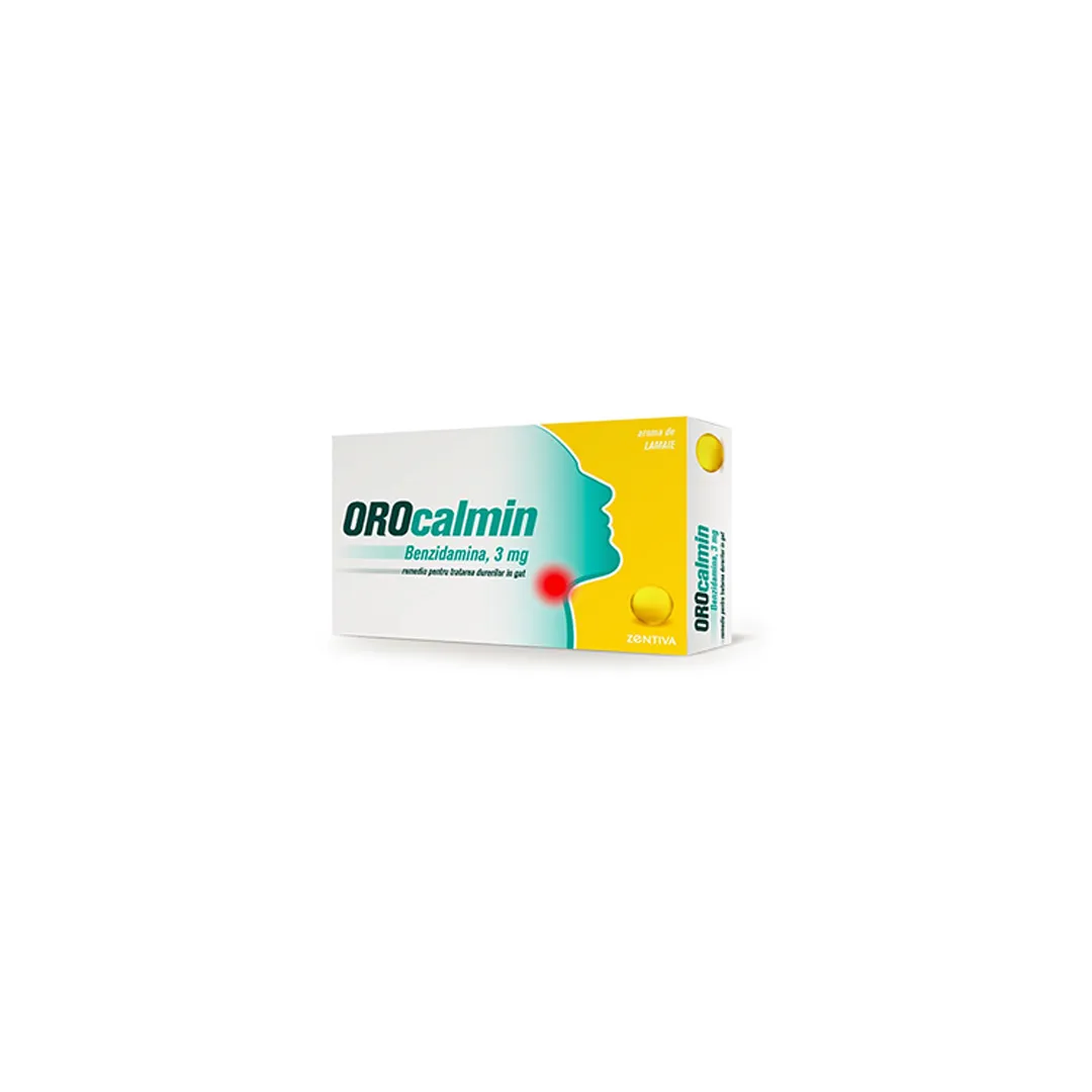 Orocalmin 3 mg cu aroma de lamaie, 20 pastile, Zentiva