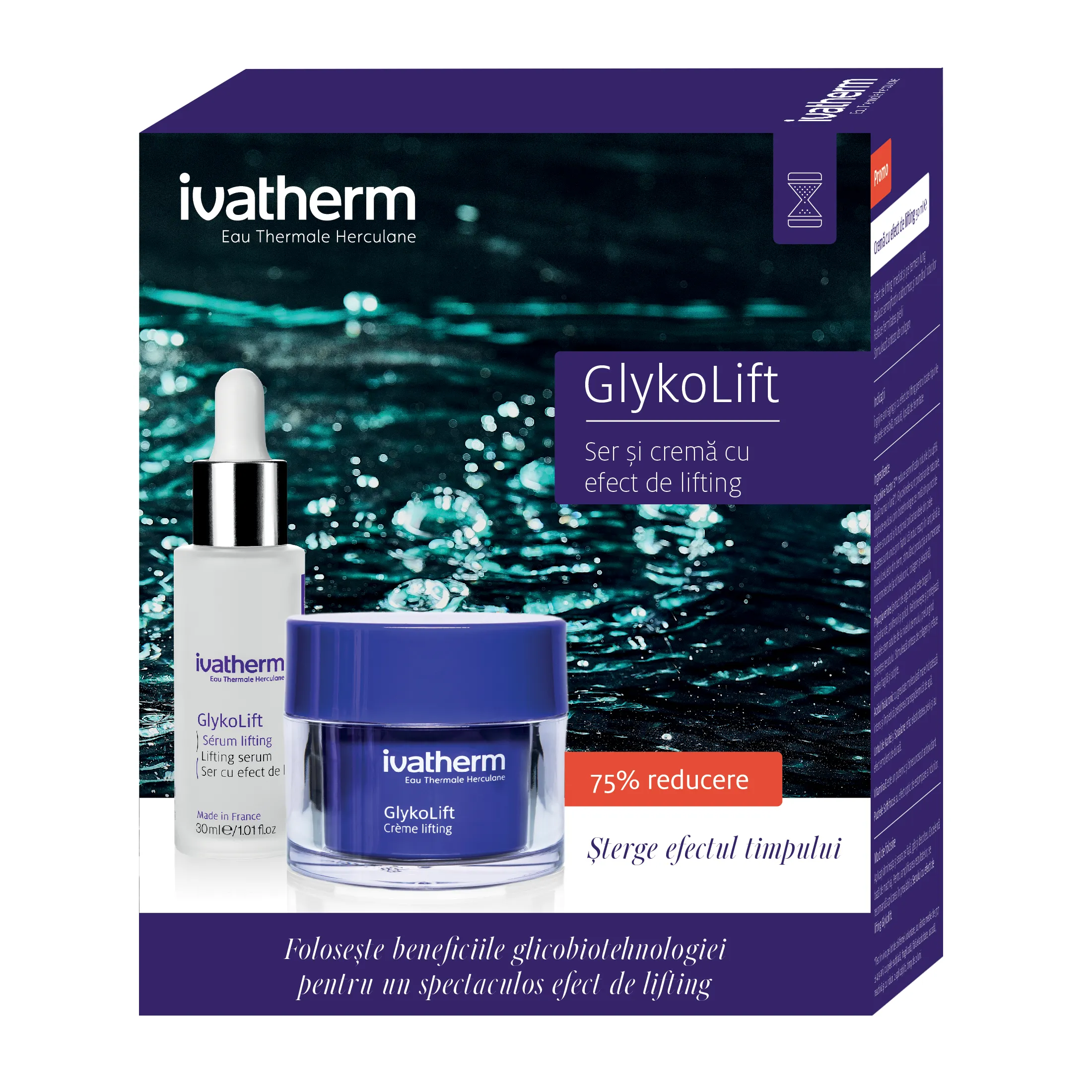 IVATHERM Glykolift ser lifting x 30ml + crema glykolift x 50ml - 75%