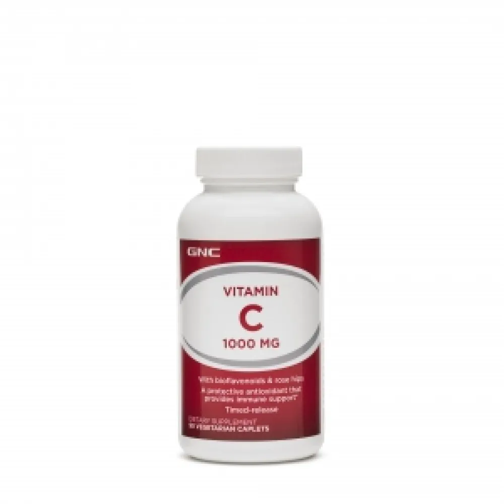 Vitamina C 1000 mg cu bioflavonoide si macese (90 capsule vegetale), GNC