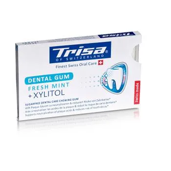 Guma dentara profesionala cu xylitol Dental Gum, 12 bucati, Trisa