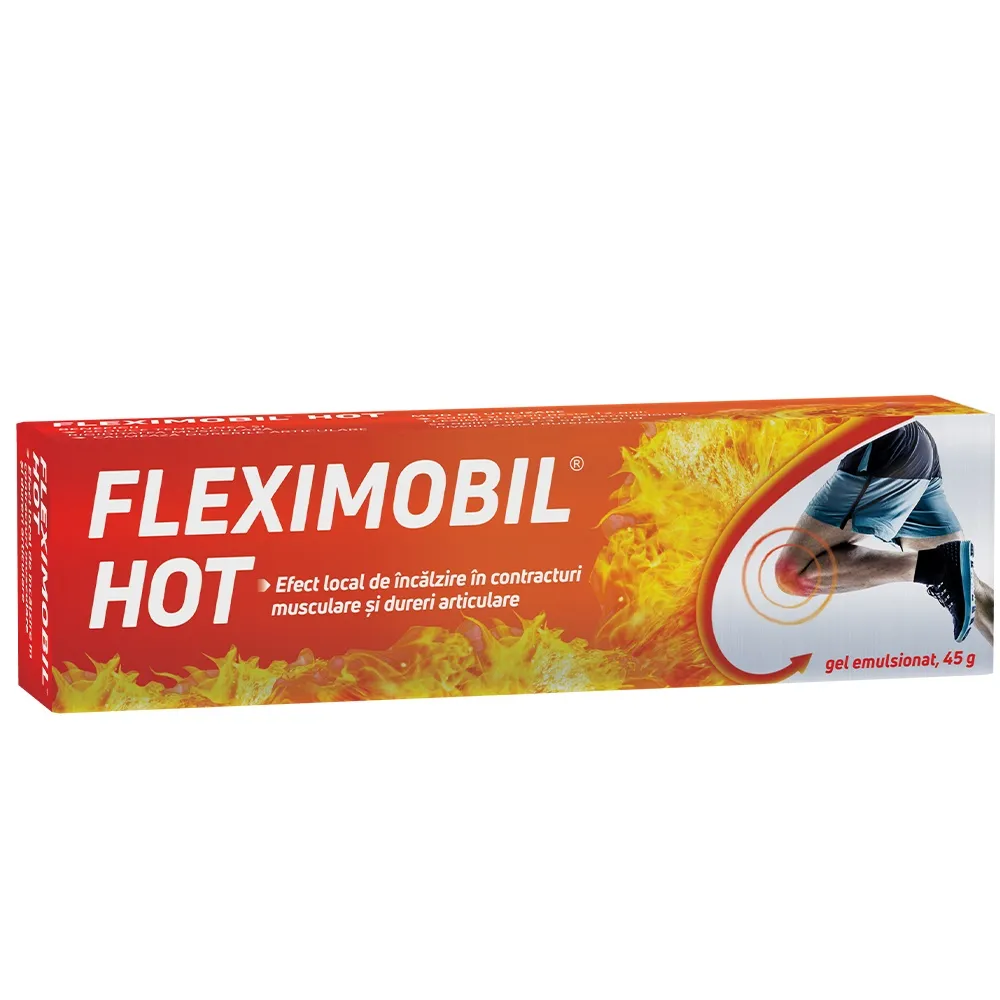 Fleximobil Hot gel emulsionat, 45 g, Fiterman Pharma