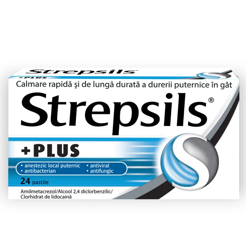 Strepsils Plus x 24 comprimate