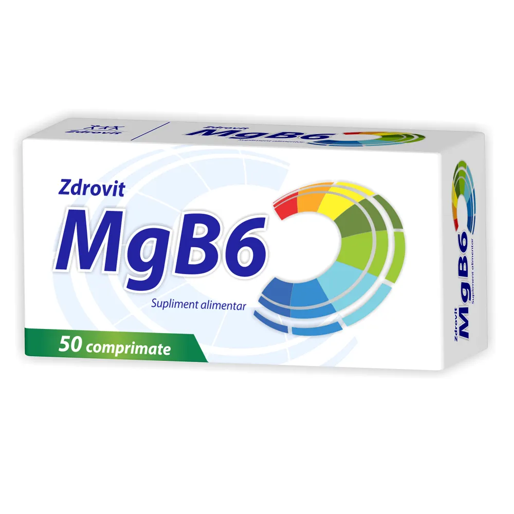 Magneziu  Vitamina B6, 50 comprimate, Zdrovit