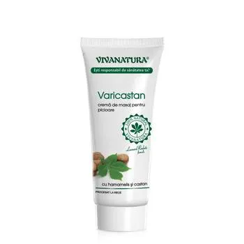 Crema de masaj pentru picioare cu hamamelis si castan Varicastan, 75ml, VivaNatura