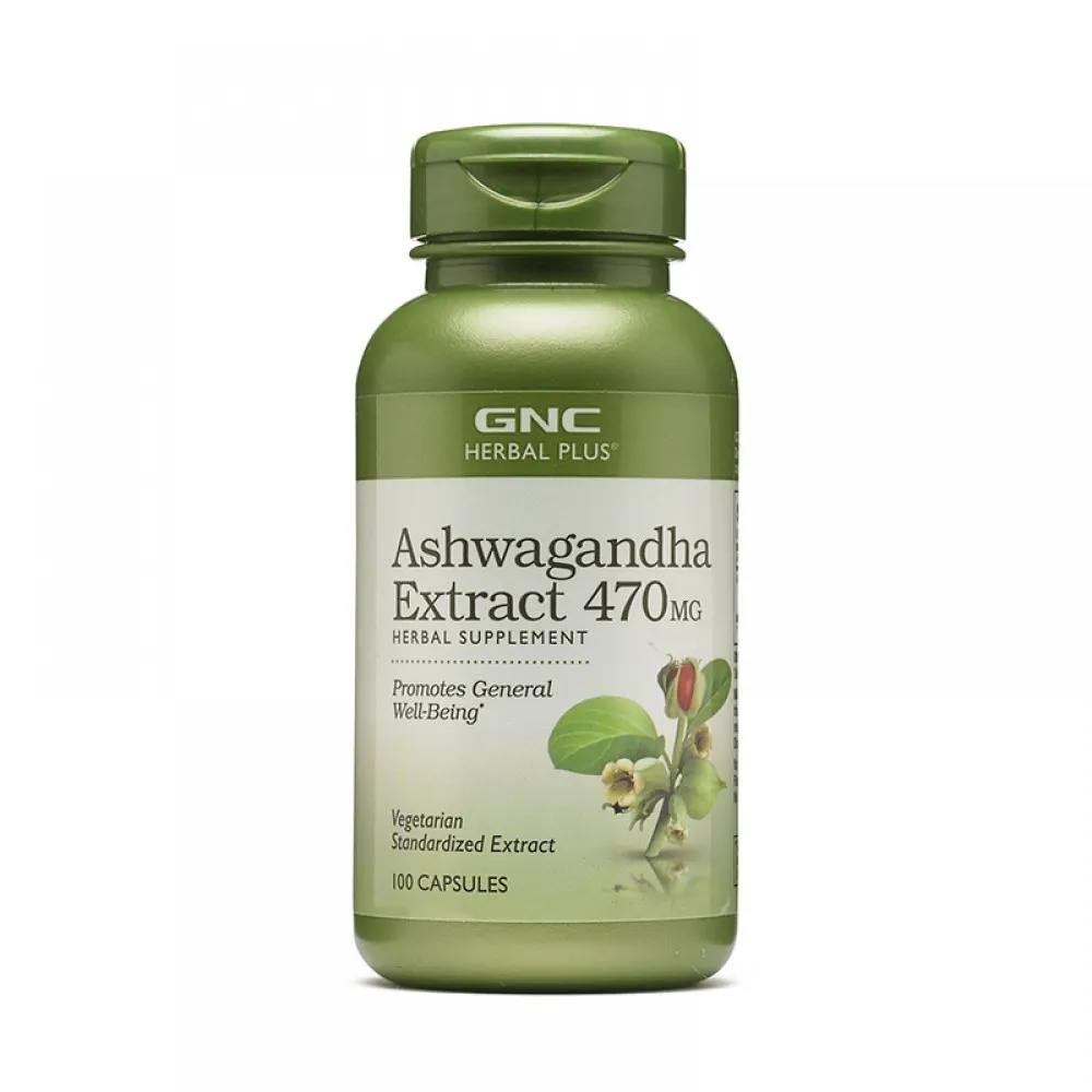 Extract de Ashwagandha 470 mg (100 capsule), GNC Herbal Plus