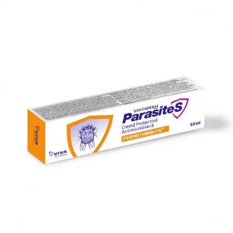 ParasiteS Crema protectiva antimicrobiana cu Permetrina 5%, 50ml