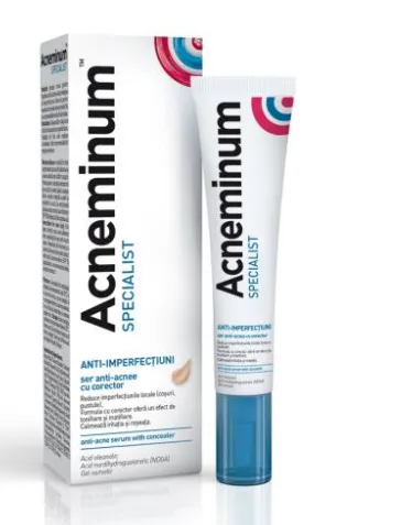 Ser corector anti acnee Acneminum, 10ml, Aflofarm