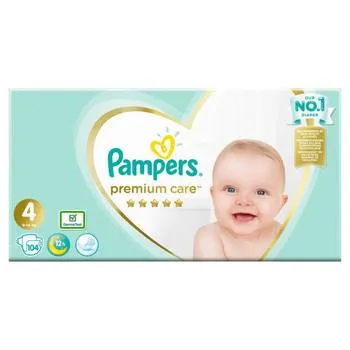 Scutece pentru copii Premium Care, Marimea4, 104bucati, Pampers