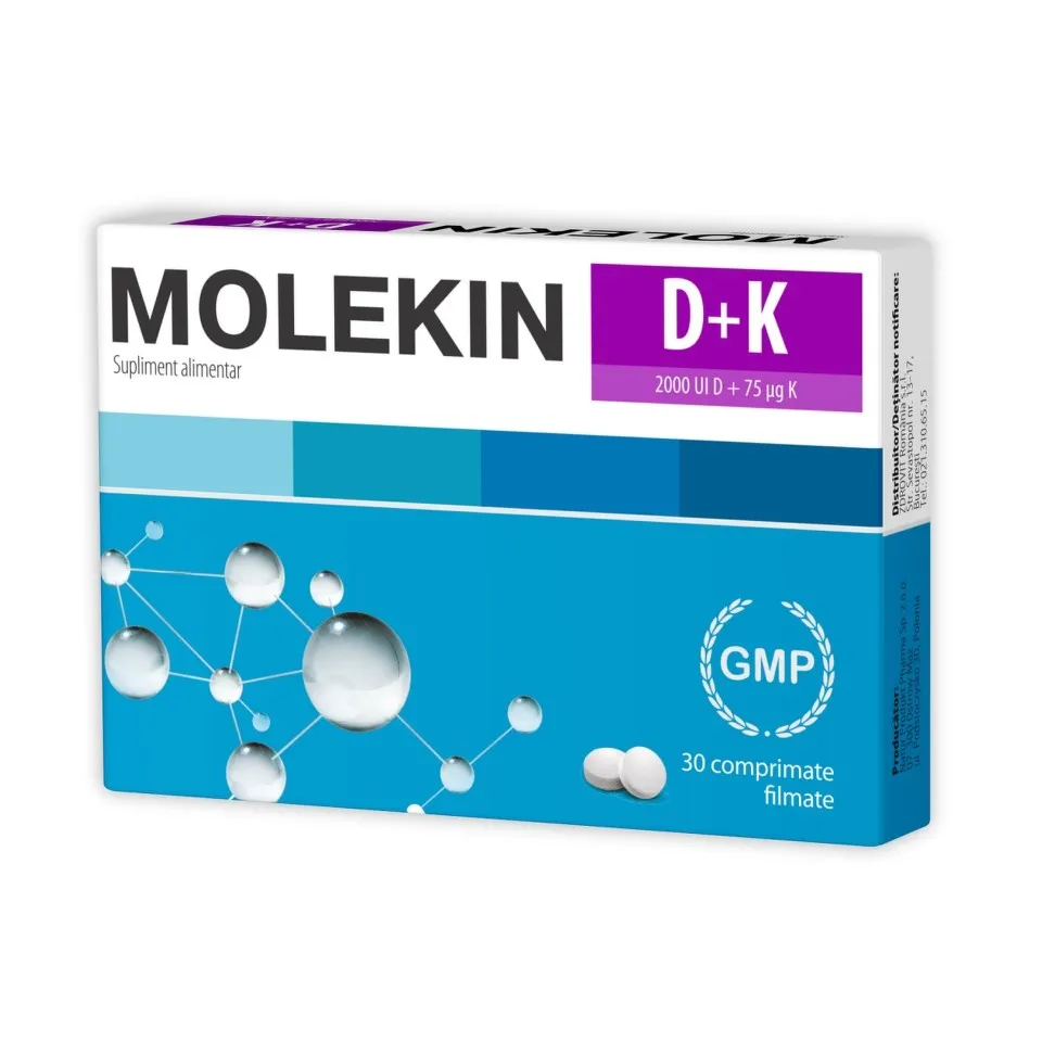 ZDROVIT MOLEKIN VIT D + VIT K 30 COMPRIMATE FILMATE