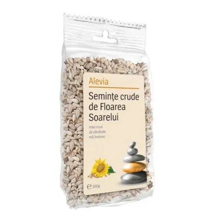 Seminte crude de floarea soarelui, 160 g, Alevia