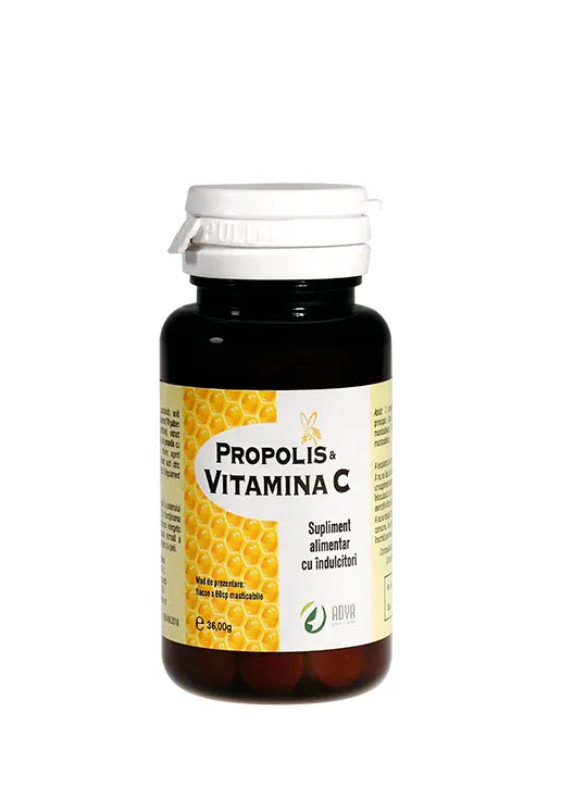 Propolis & Vitamina C 100mg x 60 comprimate  Adya Green Pharma