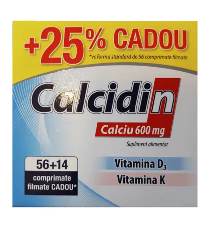 Zdrovit Calcidin x 56 comprimate + 14 comprimate cadou