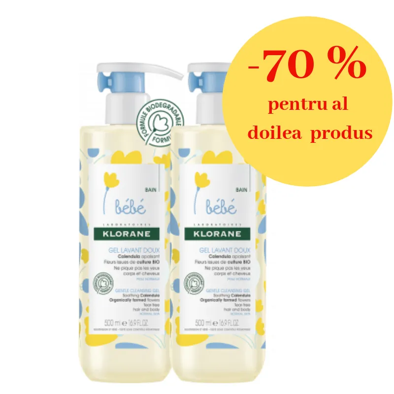 Klorane Bebe Gel Spumant 500ml NOU Pachet (1+70% Off)