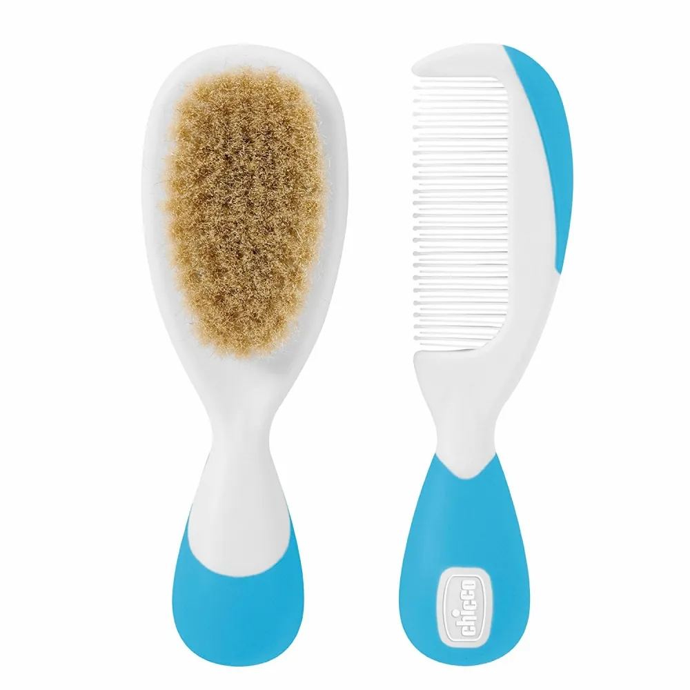 Chicco Set pieptan+perie bleu