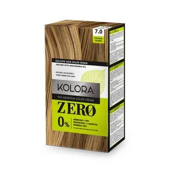 Vopsea de par Kolora Zero 7.0 Natural Blonde, 60ml, Aroma