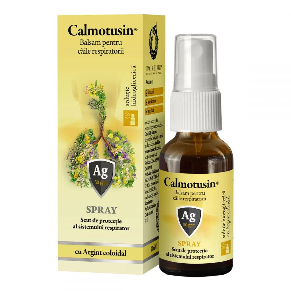 CALMOTUSIN SPRAY CU ARGINT COLOIDAL 20ML