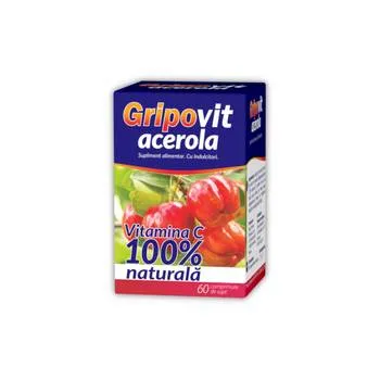 Gripovit Acerola, 60 comprimate de supt, Zdrovit