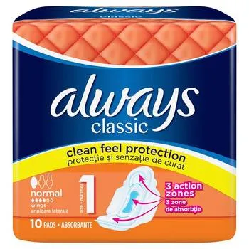 Always Absorbante Classic normal plus, 10 bucati, Always