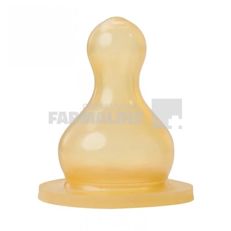Baby Nova 14301 Tetine rotunde latex pentru ceai talie uni 0-24 luni 2 bucati