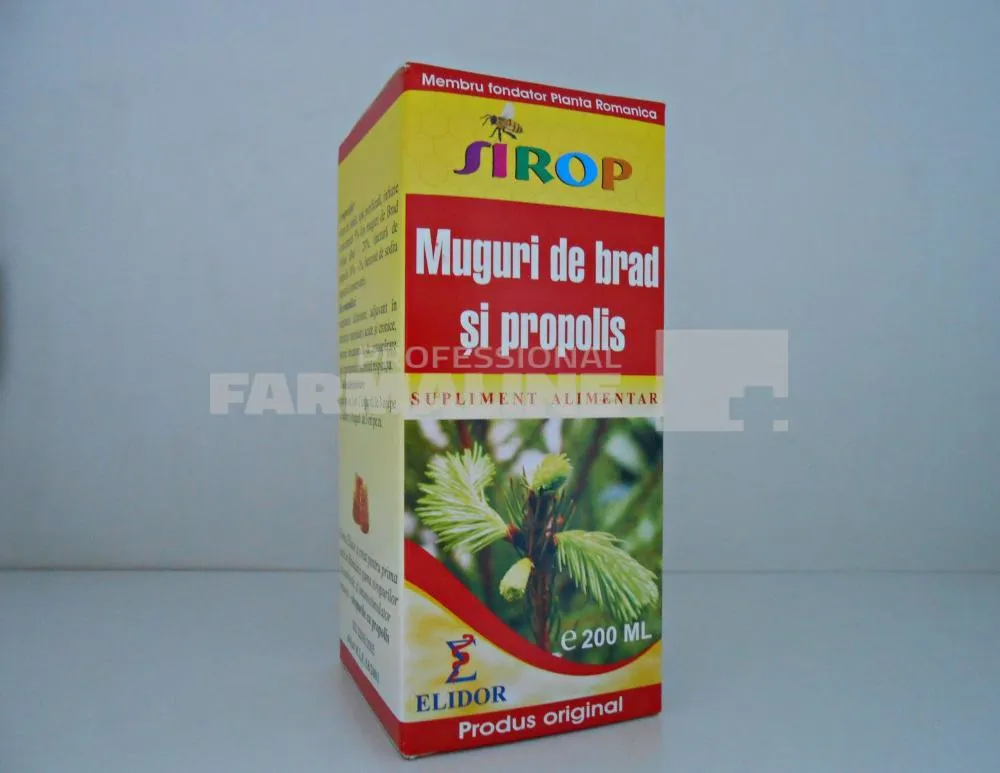 Elidor Sirop patlagina muguri de brad si propolis 200 ml