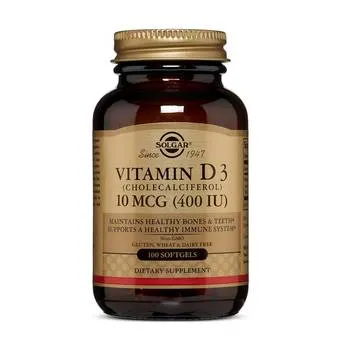 Vitamina D3 400UI 10mcg, 100 capsule, Solgar