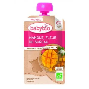 Piure de mango si flori de soc, 120g, BabyBio