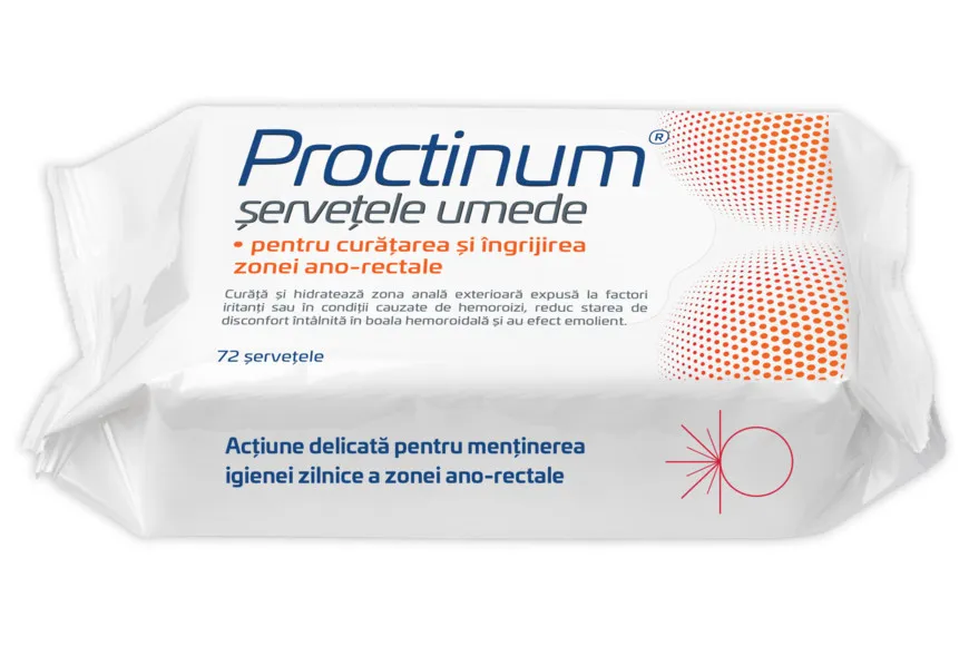 ZDROVIT PROCTINUM SERVETELE UMEDE PENTRU IGIENA ANO-RECTALA 72BUC