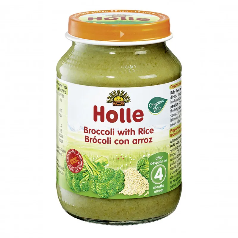 Holle piure cu broccoli si orez x 190 grame