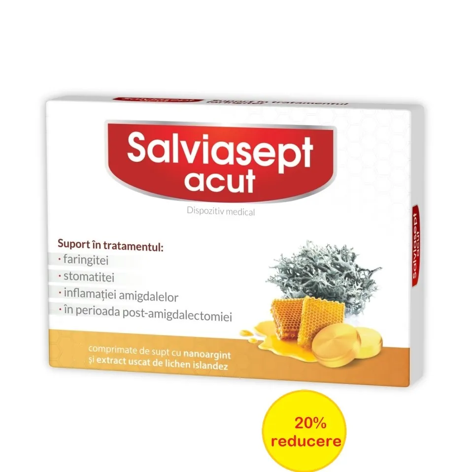 ZDROVIT SALVIASEPT ACUT 24 COMPRIMATE DE SUPT + 20%
