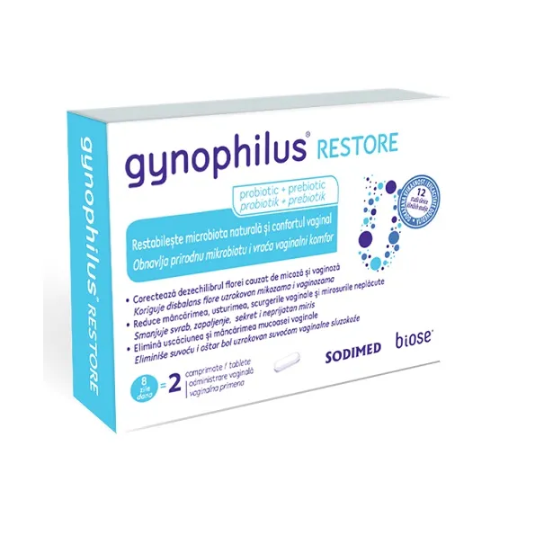 Gynophilus Restore x 2 comprimate vaginale