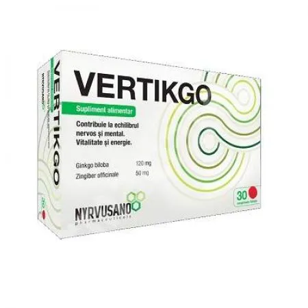 Vertikgo, 30 comprimate, Nyrvusano Pharmaceuticals