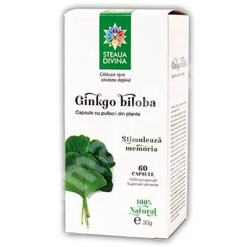 Ginkgo Biloba 500mg, 60 capsule, Steaua Divina