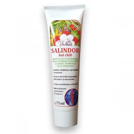 Salindor crema tip gel Hot Chili, 75 ml, Tibuleac Plant