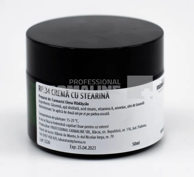 Crema cu stearina pentru maini si picioare crapate 50 ml