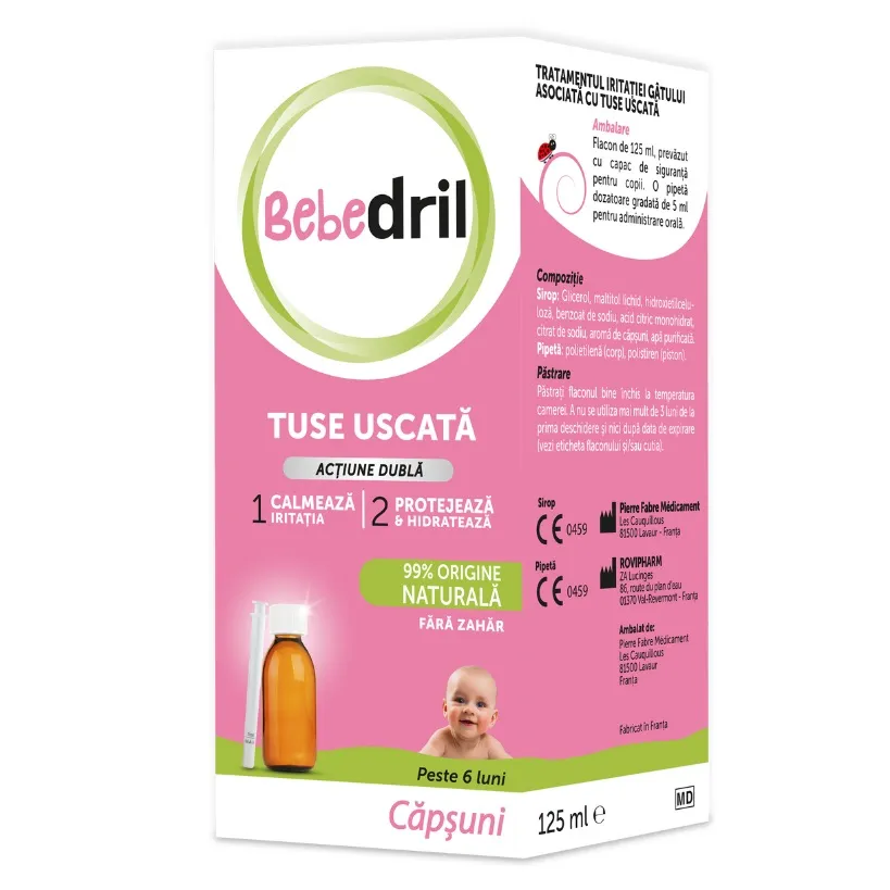 Sirop Bebedril tuse uscata, 125 ml, Pierre Fabre Healthcare