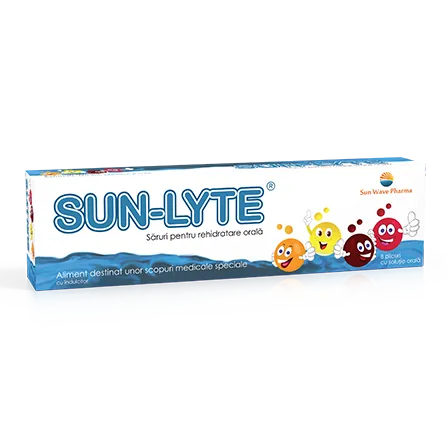 Sun-Lyte saruri de rehidratare, 8 plicuri, Sun Wave