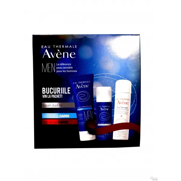 AVENE Men Balsam dupa ras 75ml+spuma ras 50ml+apa termala 50ml