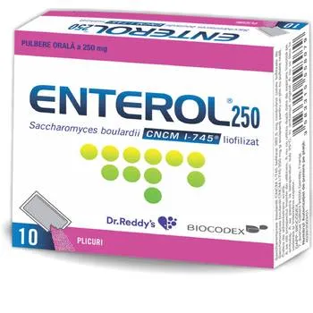 Enterol 250mg, 10 plicuri