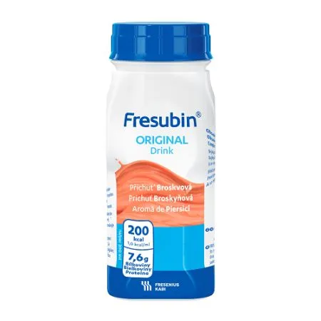 Bautura cu aroma de piersici Fresubin Original, 4 x 200 ml, Fresenius Kabi