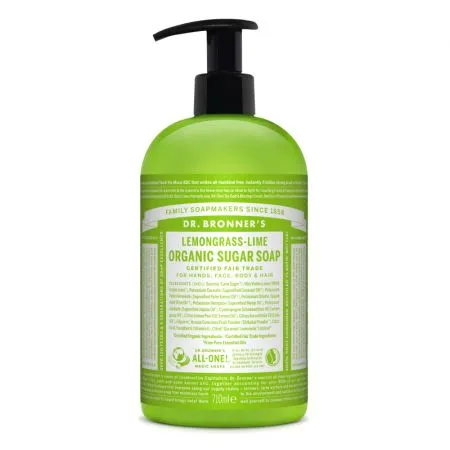 Sapun lichid cu lemongrass si lime Shikakai, 710 ml, Dr. Bronner's