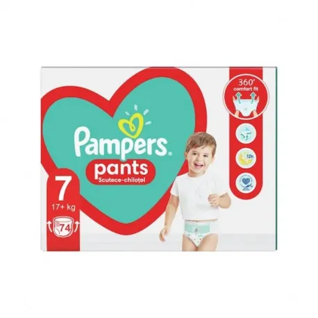 Pampers Pants Scutece-chilote Marimea 7, 17+ kg, 74 bucati