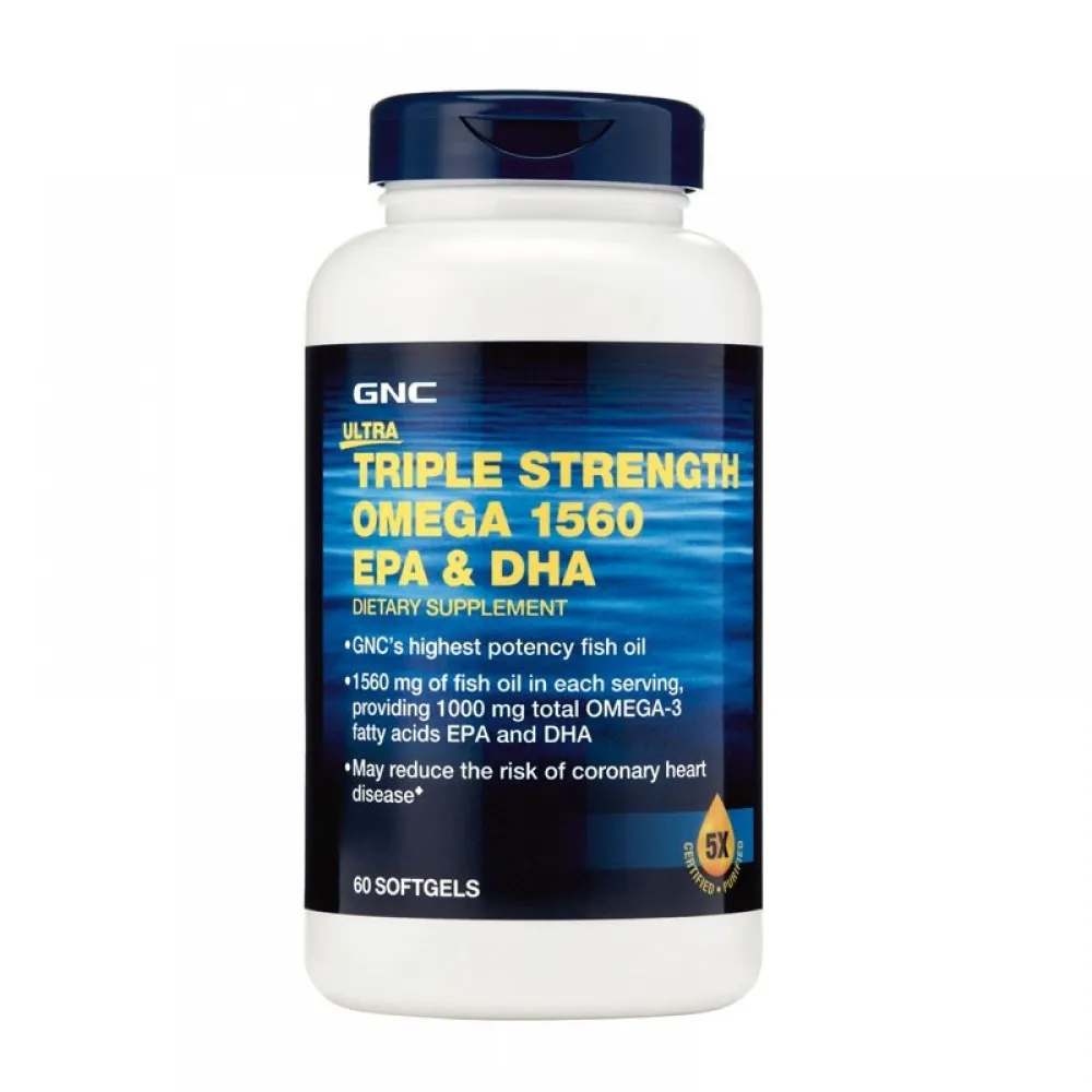 Ultra Triple Strength Omega 1560 EPA & DHA (60 capsule), GNC