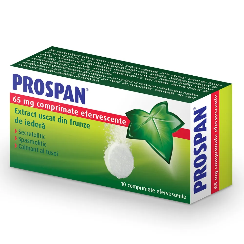 Prospan 65mg x 10 comprimate efervescente