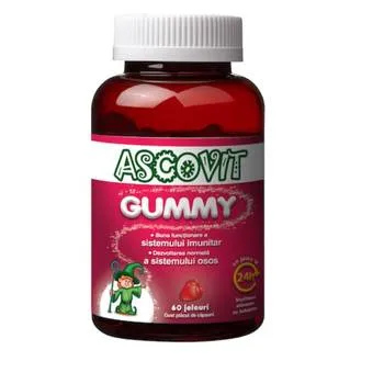 Ascovit Gummy cu capsuni, 60 jeleuri, Walmark