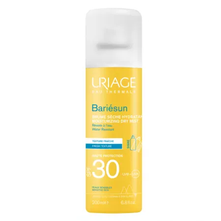 Spray uscat pentru protectie solara cu SPF 30 Bariesun, 200 ml, Uriage