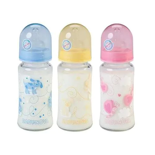Baby nova 44240 biberon din sticla cu gat larg