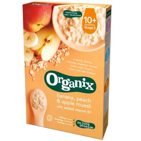 Organix Cereale Muesli Banane+Piersici+Mere 10luni*200g