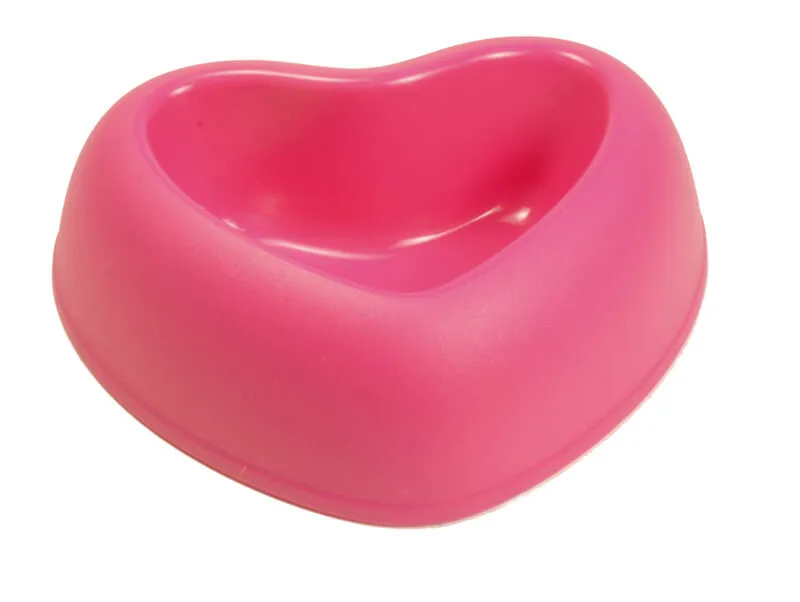 Castron plastic inima - diverse culori - 21cm